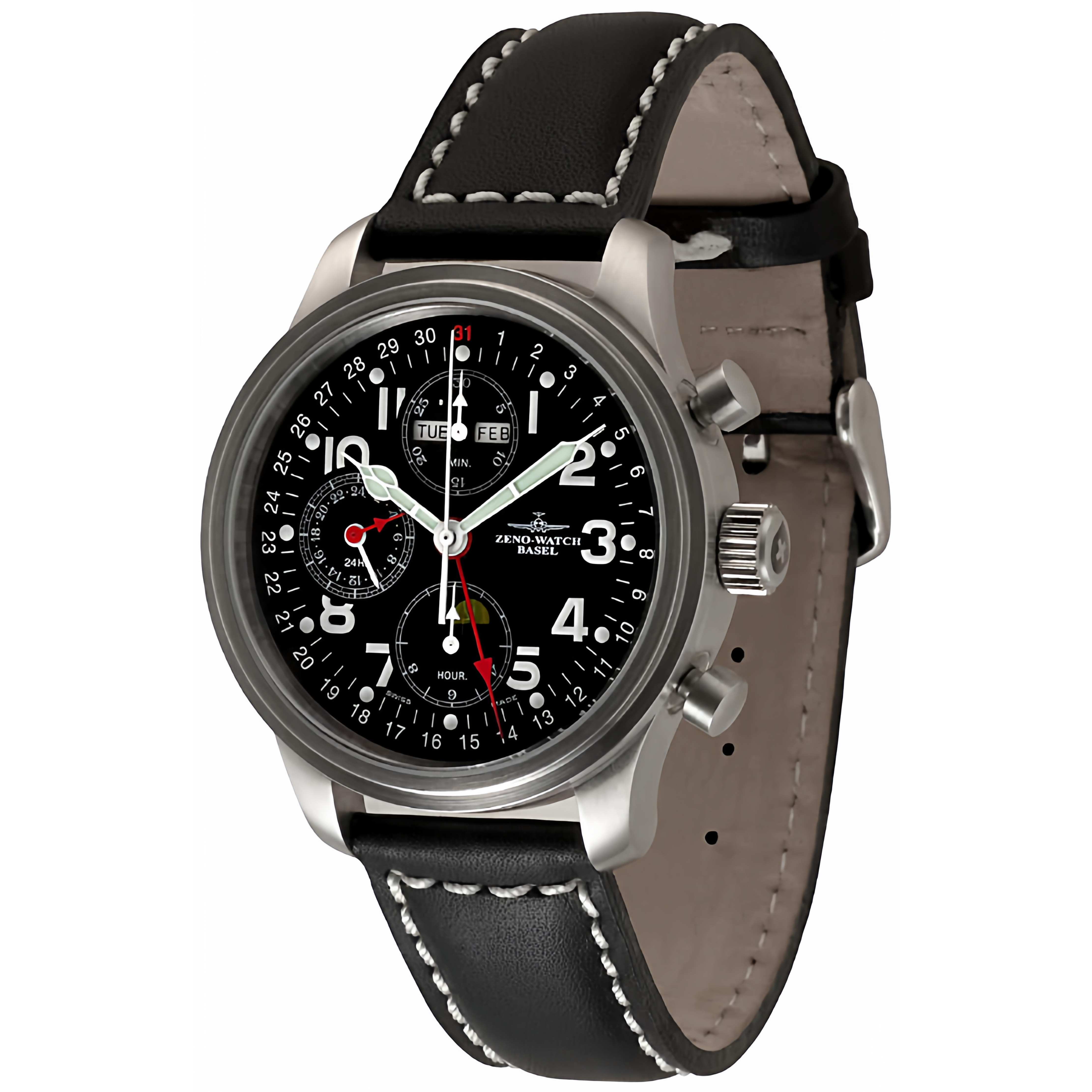 ZENO欧美腕表芝诺飞行自动机械ETA7751全日历月相蓝宝石9557VKL,手表,欧美腕表,淘宝优惠券,粉丝福利购,淘宝优惠卷