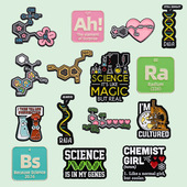 实验室百搭配饰 饰科学个性 创意化学元 素徽章胸针卡通学生装