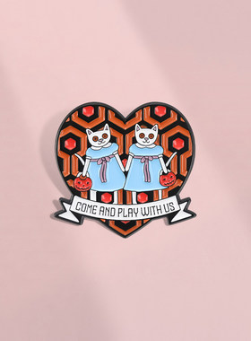 来和我一起玩吧万圣节小兔子南瓜头心形胸针衣服服饰背包笔袋徽章
