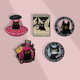 创意飞碟小猫胸针卡通高颜值猫咪胸章金属徽章男女衣服包包配饰