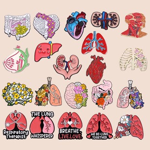 创意人体器官造型胸针个性医疗系列胸章金属徽章男女衣服包包配饰