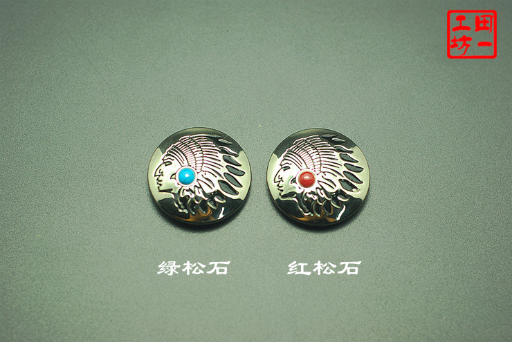 청록색 상감 인도 최고 부 천 버클 30MM 파란색 청록색과 빨간색 청록색 장식 버클 DIY 지갑 액세서리
