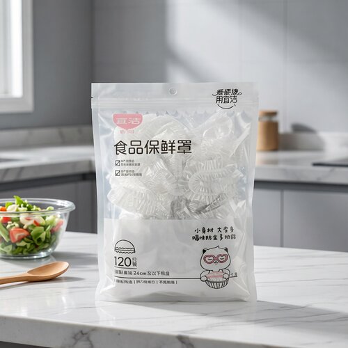 宜洁保鲜膜套食品冰箱一次性碗套剩菜罩家用加厚pe透明防尘罩