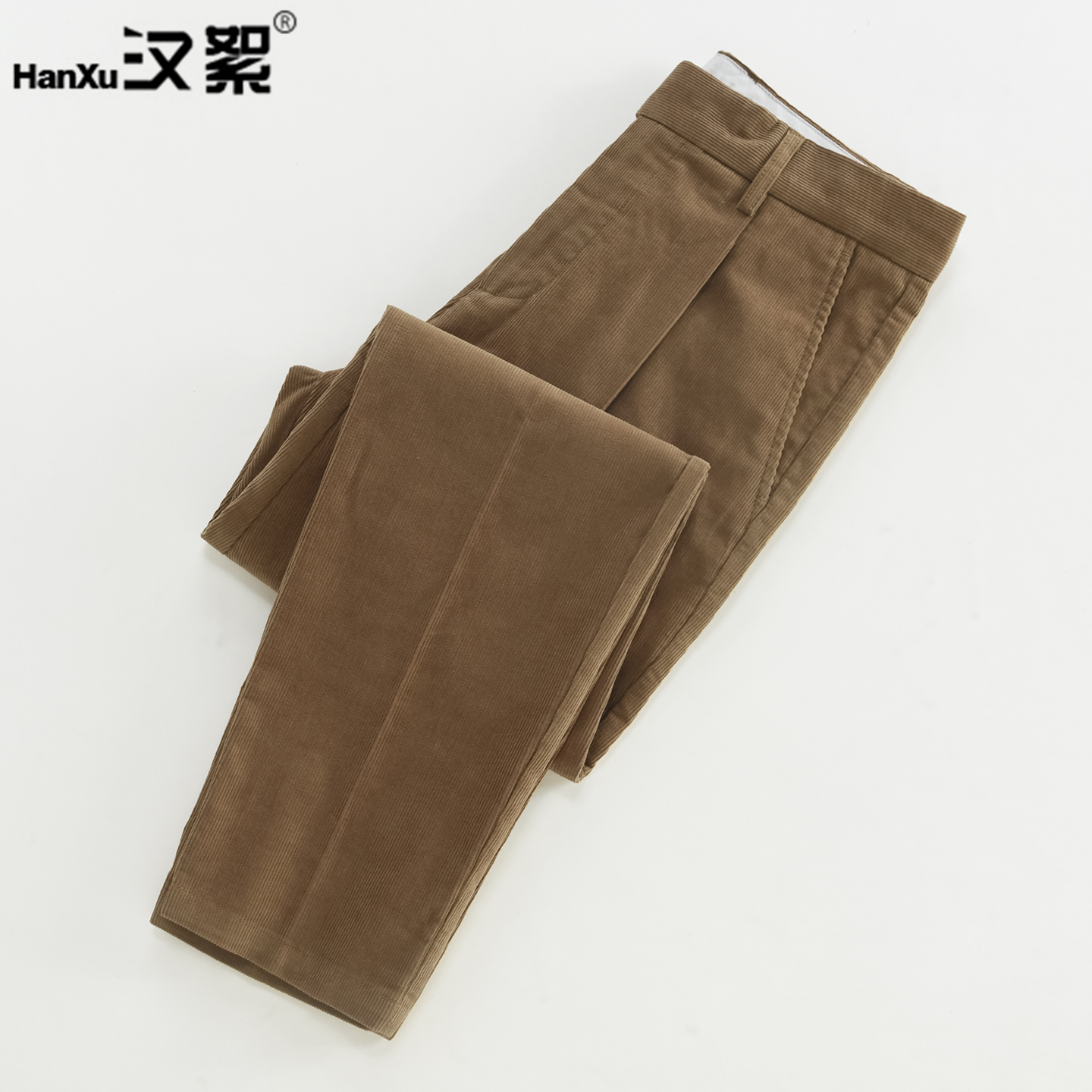 奢级环纺灯芯绒纯棉男士双折西裤