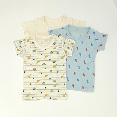 外贸日单男童夏季纯棉短袖家居服