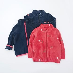 德国小鼠 板板正正 轻盈暖和 女童春秋摇粒绒卫衣拉链衫外套上衣