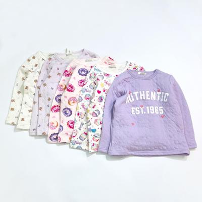 外贸日单女童秋冬保暖空气层睡衣