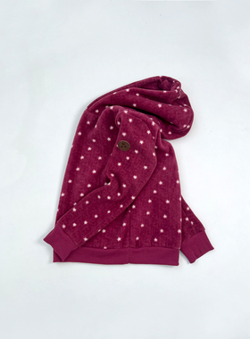 外单 软乎乎暖绒绒 女中大童春秋摇粒绒连帽卫衣外套上衣保暖内胆