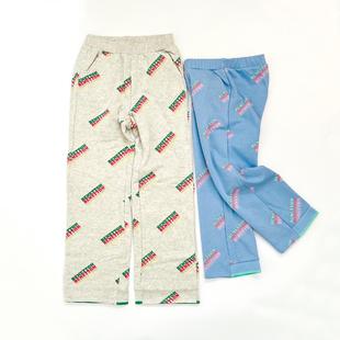 韩单~舒适洋气 潮 板板正正 男女童春秋冬加绒一体绒直筒裤长裤子