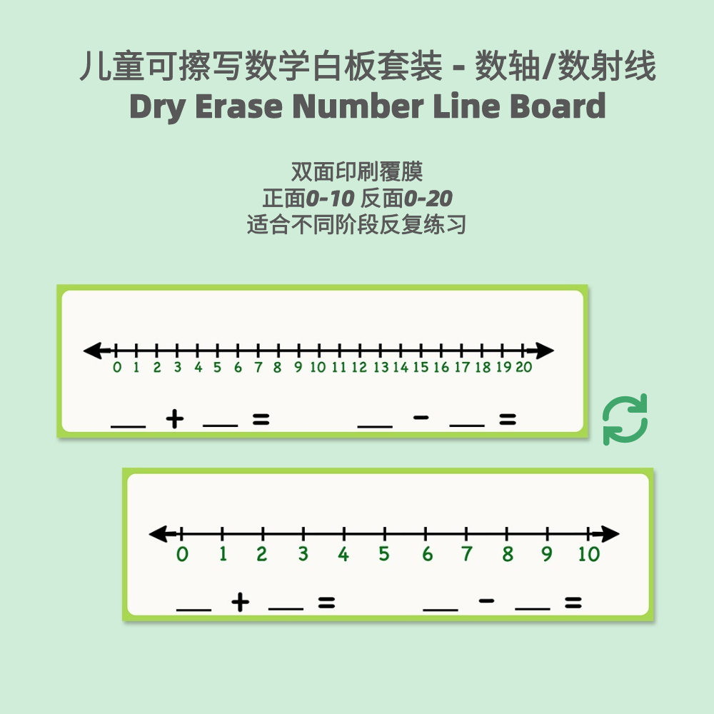 儿童数轴加减法数射线可擦写白板