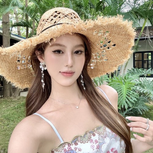 雨林夏日花朵珍珠流苏长款耳环