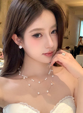 初恋女友绝美双层珍珠项链