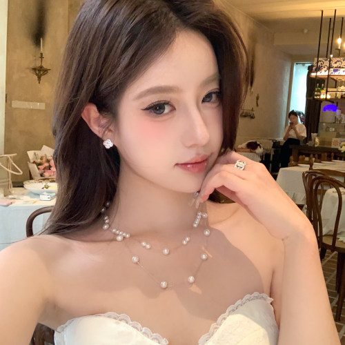 初恋女友绝美双层珍珠项链