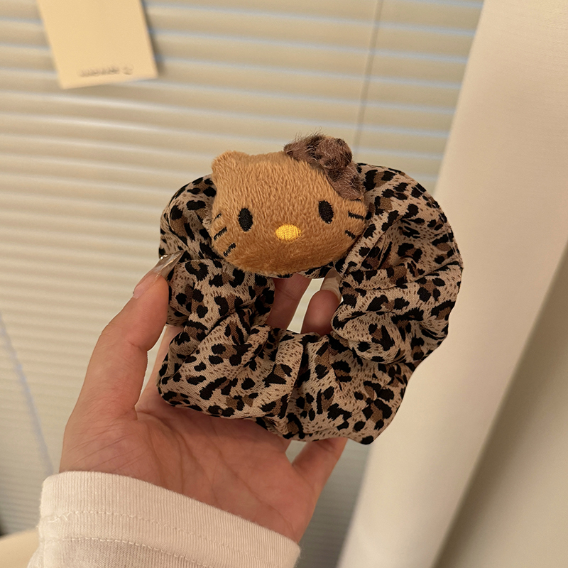 豹纹kitty可爱发绳peachtea