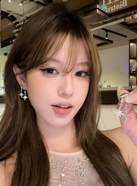 复古星芒清冷八芒星耳环