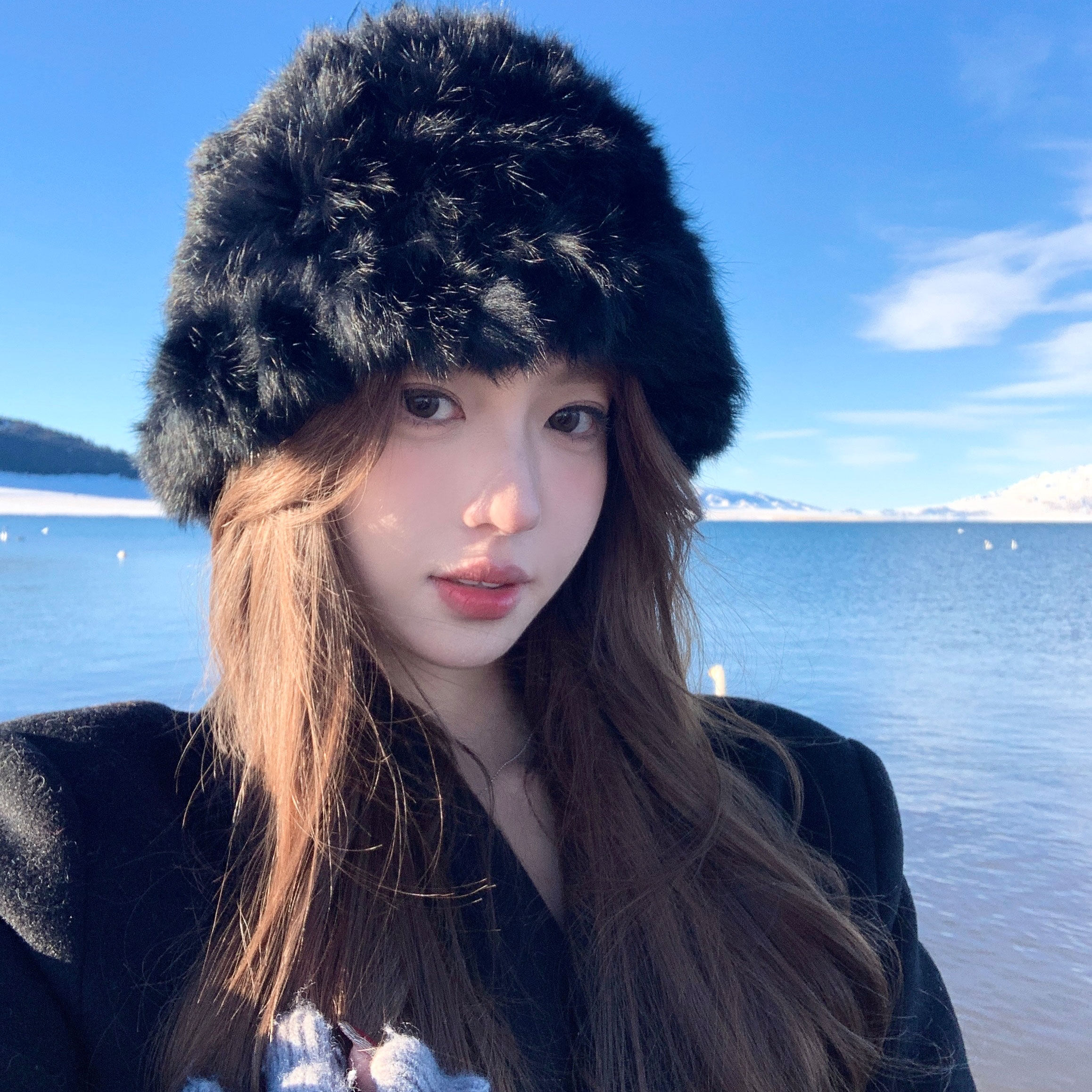 【蜜桃茶】冰川少女 冬季兔毛毛绒帽子保暖显脸小白色护耳渔夫帽,服饰配件/皮带/帽子/围巾,帽子,淘宝优惠券,粉丝福利购,淘宝优惠卷