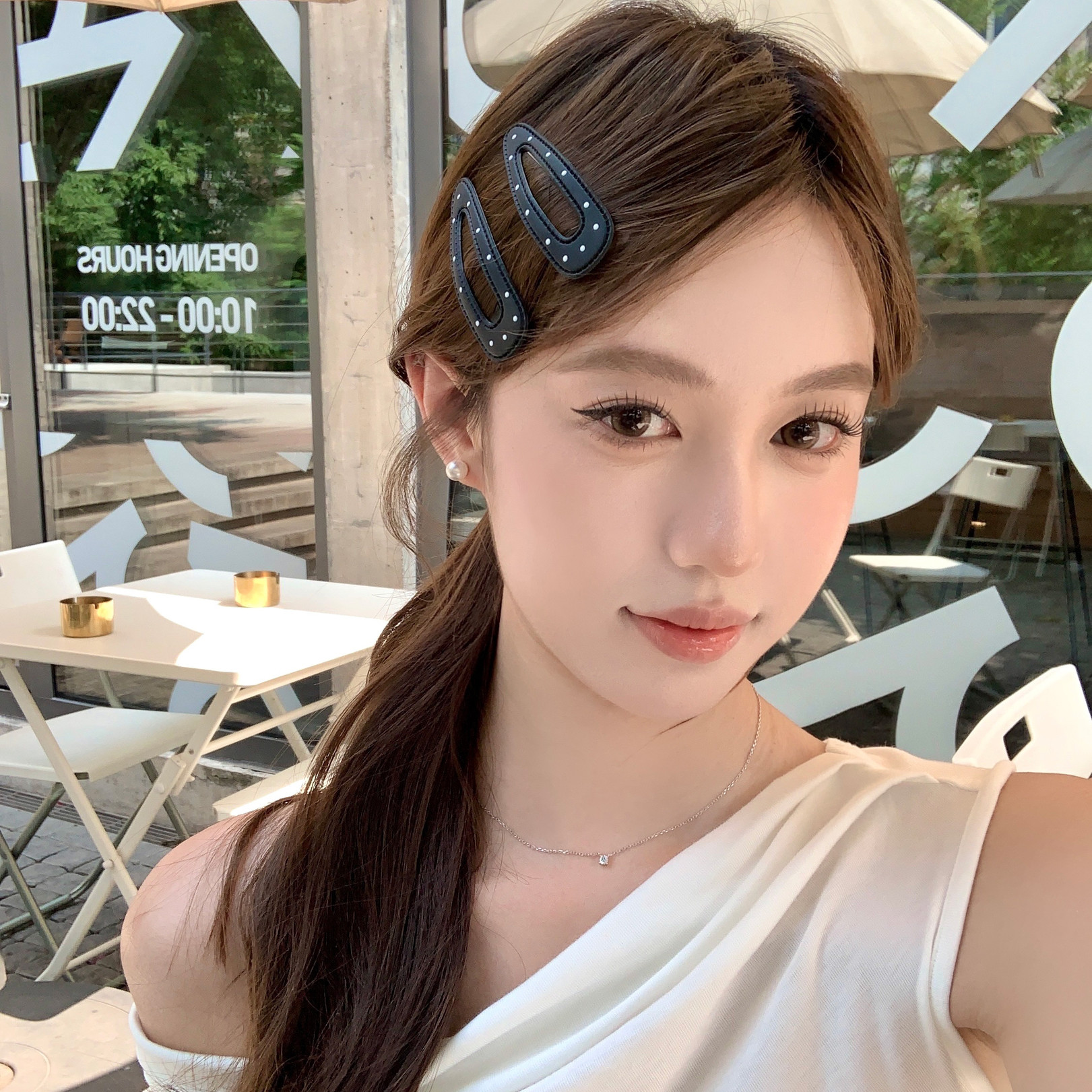 波里画报韩系波点bb夹发夹