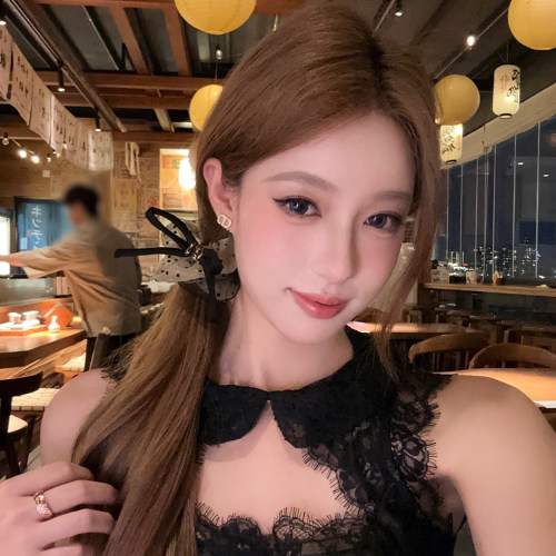 闪钻蝴蝶结波点大肠发圈