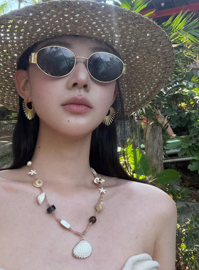 清迈假期复古金属桃心耳环女