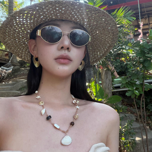 【蜜桃茶】清迈假期 复古金属桃心耳环女夏海边度假风高级感耳饰