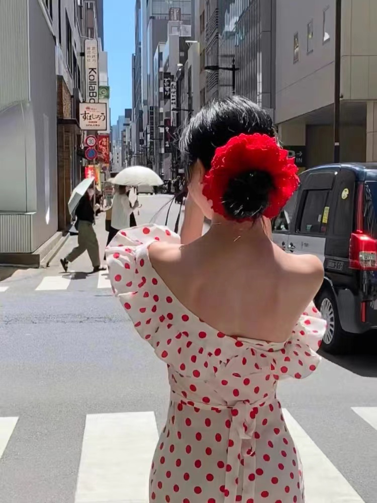 peachtea蕾丝花边发圈