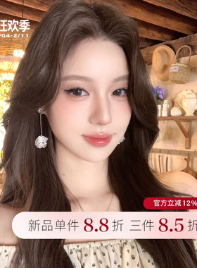 【蜜桃茶】樱岛之恋 温柔风花花流苏耳环法式气质高级感吊坠耳饰