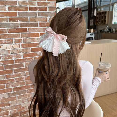 本期至爱~韩女芭蕾蝴蝶结弹簧夹
