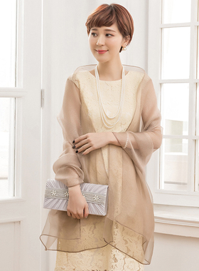 2026年夏季女新娘小披肩配旗袍外搭伴娘斗蓬宴会披风薄纱巾88180