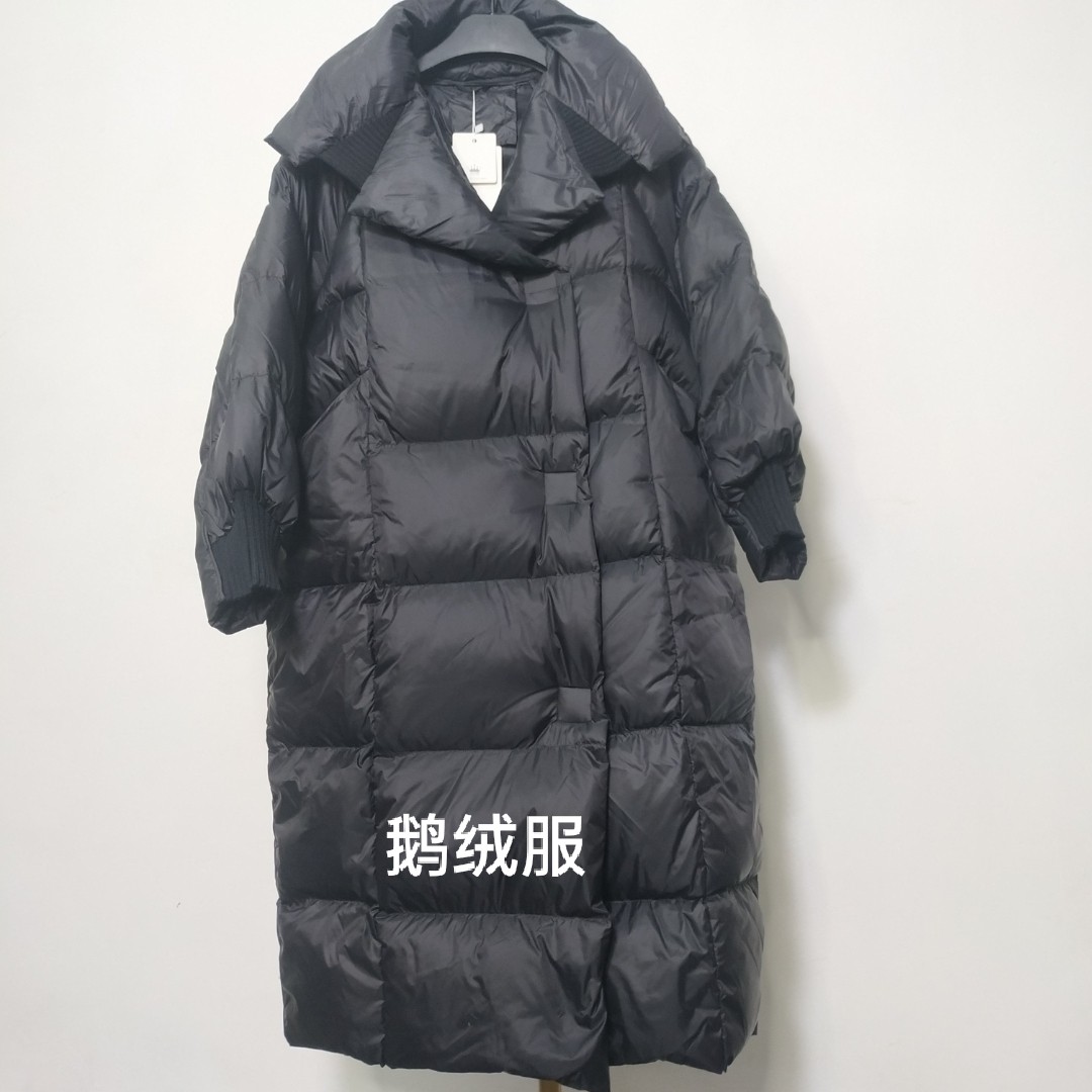 来此购 s18女士2025新款长款过膝加厚大被子泡芙白鹅绒外套羽绒服