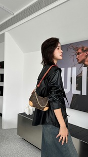 优草坊女包8859小包包新款时尚百搭腋下包牛角包韩版轻便休闲印花