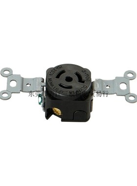 NEMA L6-15 2P3W暗装美规插座黑色J-706 15A250V3P台湾嵘光OLYMPI