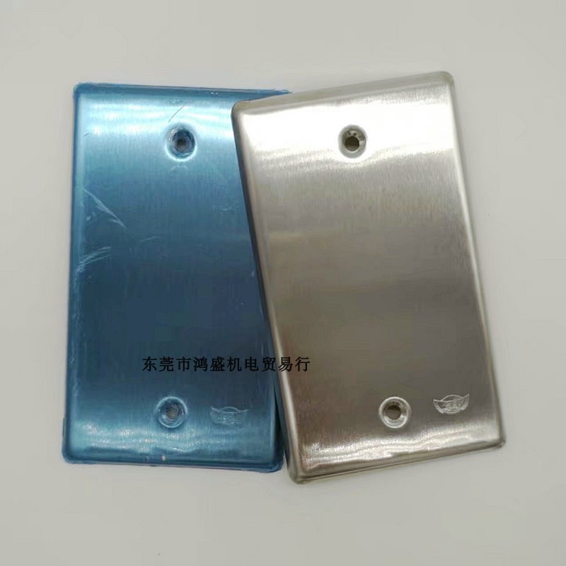 118型插座用LK7691不锈钢盖板盲板120*70mm台湾隆光出WN7591单开
