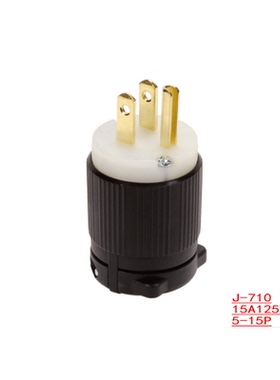J-710台湾嵘光Rong Kuang 美式插头UL NEMA 5-15P原装2极3线现货