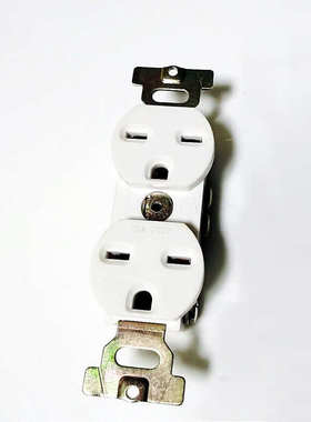 台湾隆光 美式双联暗装插座 LK3226F 15A250V MEMA 6-15R 7120GD