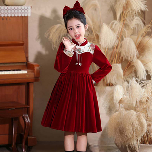 女童秋冬连衣裙2025新款公主裙宝宝洋气韩版童装秋季长袖儿童裙子