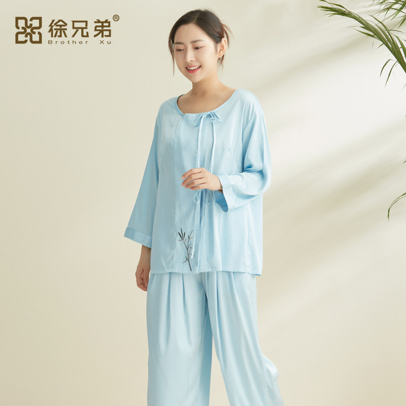 提花睡衣家居服厚薄适中