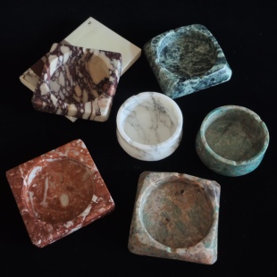 天然大理石烟灰缸软装 奢石烟缸厂家 饰烟灰缸摆件亚马逊绿创意时尚