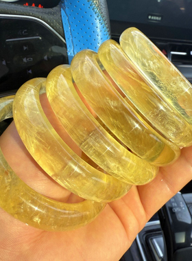 纯天然黄萤石手镯 工厂批发