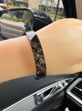 纯天然黑发晶手镯 黑碧玺手串 一物一图