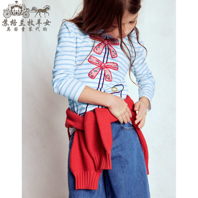 英国Boden童装代购女童长袖T恤