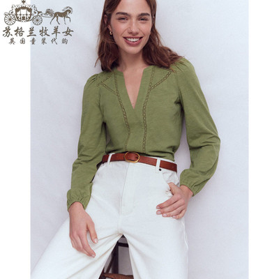 英国Boden女装购长袖衬衫上衣