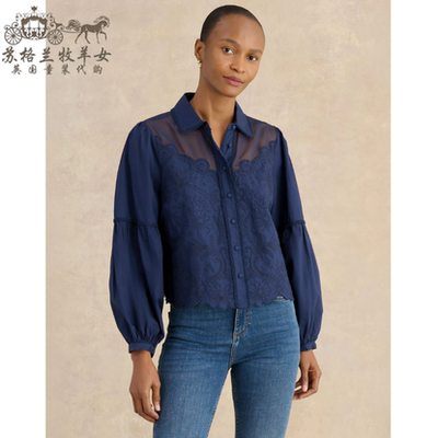 英国代购女装新款百搭长袖衬衫