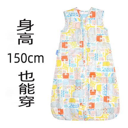睡袋儿童春夏双层婴儿纯棉小学生午休大童中大童夏天空调房防踢被