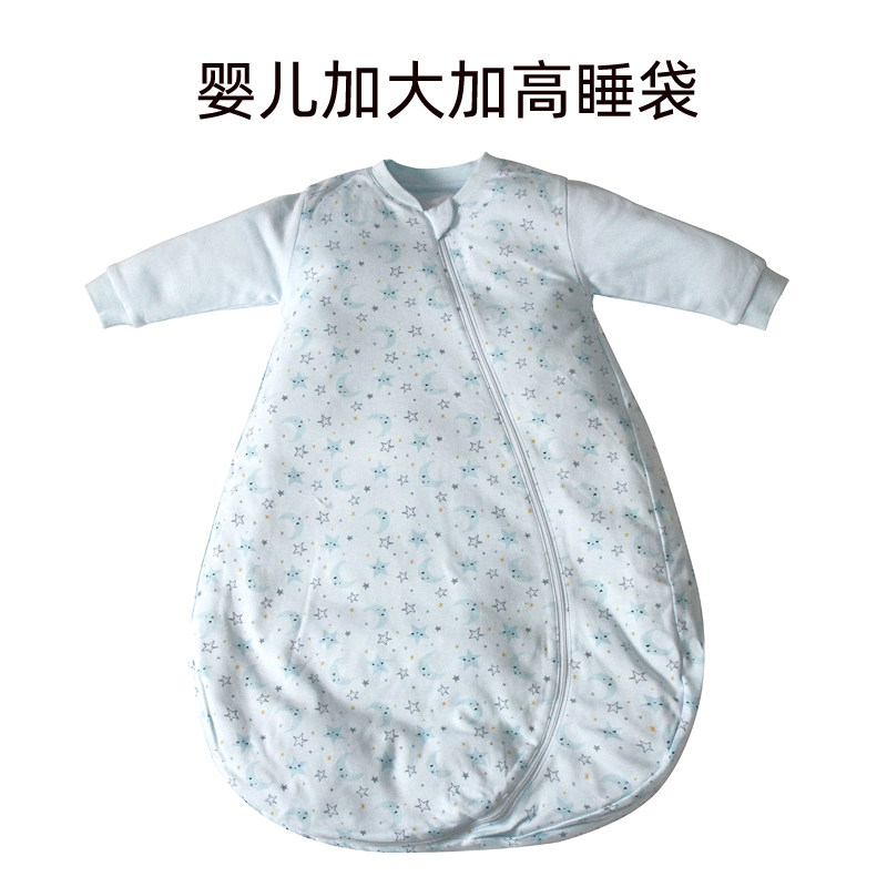 婴儿睡袋a类加棉0一6月双层纯棉女童秋冬款小孩防踢被冬天包脚