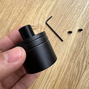 乐辉MP9专用14转接头配件逆牙接口转19mm喷火猪 闪光猪电子发光器