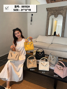 康泰娜手提水桶女包2026新款时尚休闲大气高级洋气通勤斜挎包潮