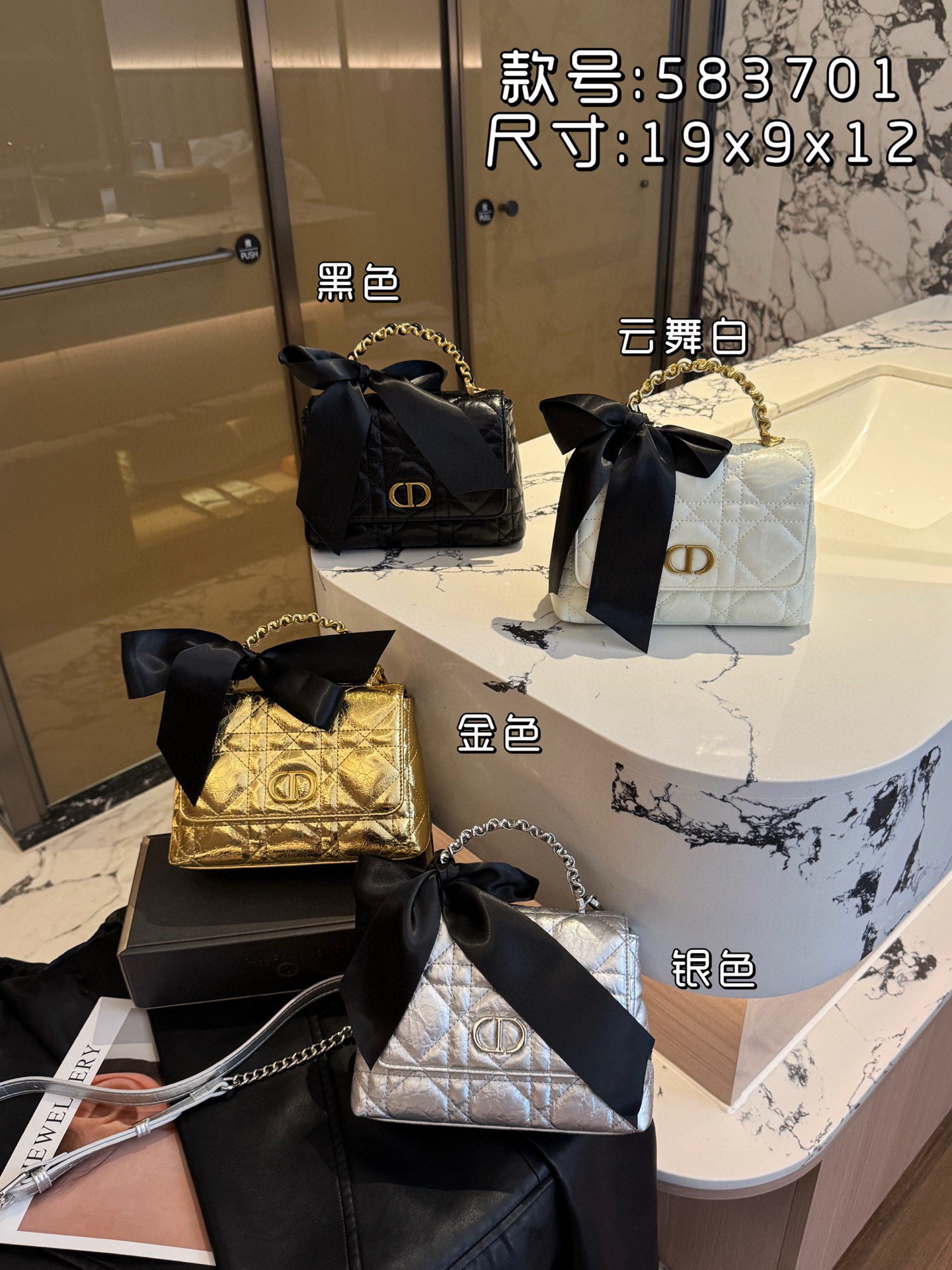 菱格绣线手提包丝巾女包2026新款时尚欧美韩版高级感百搭通勤斜挎