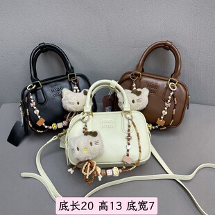 方糖保龄球手提kt女包2026新款时尚休闲大气高级洋气通勤斜挎包