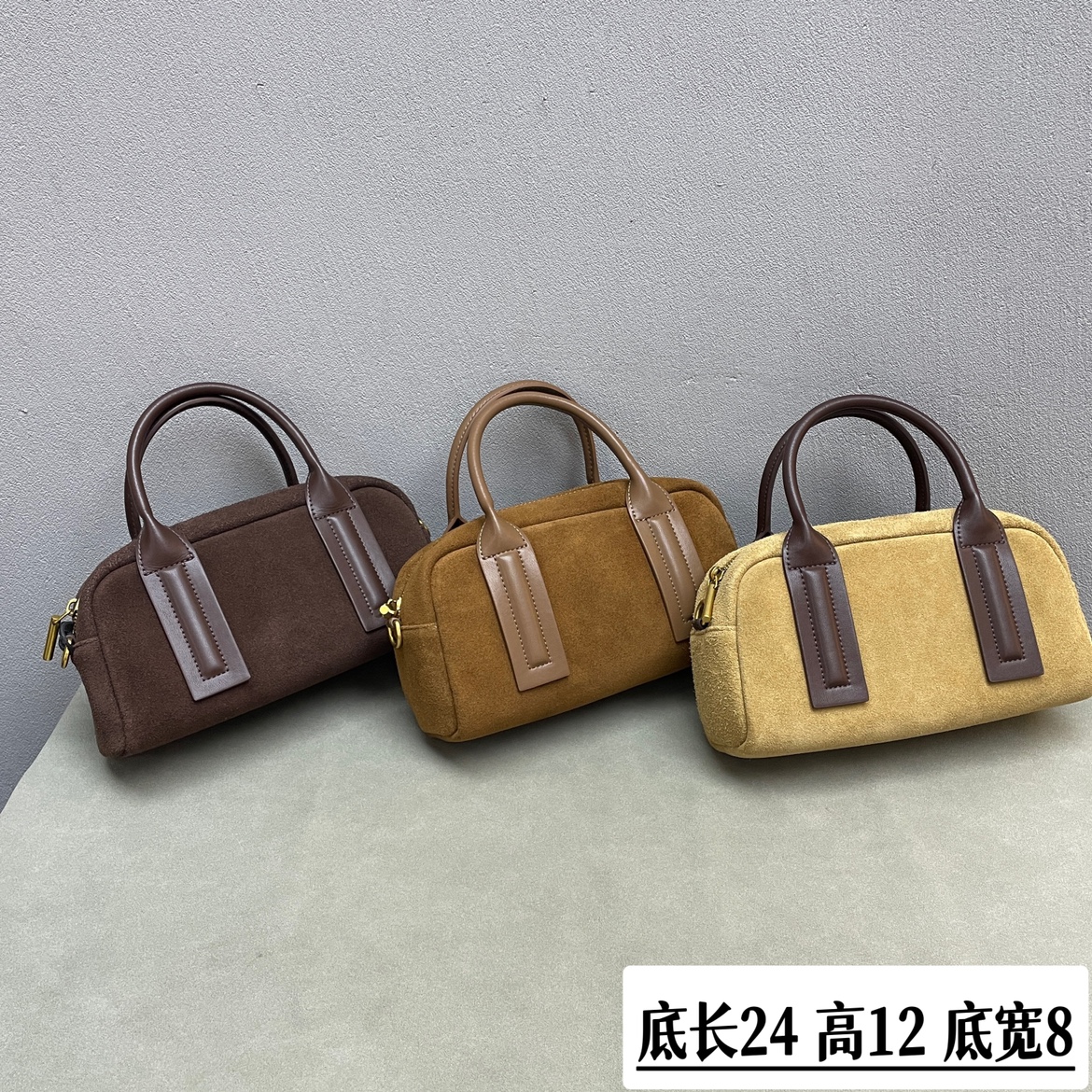 磨砂皮拼接百豆女包2025新款质感手提大气高级洋气通勤斜挎枕头包