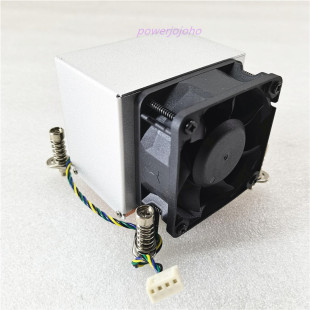 2U服务器机箱散热器LGA2011针脚正方形CPU风扇侧吹铜加铝4线温控